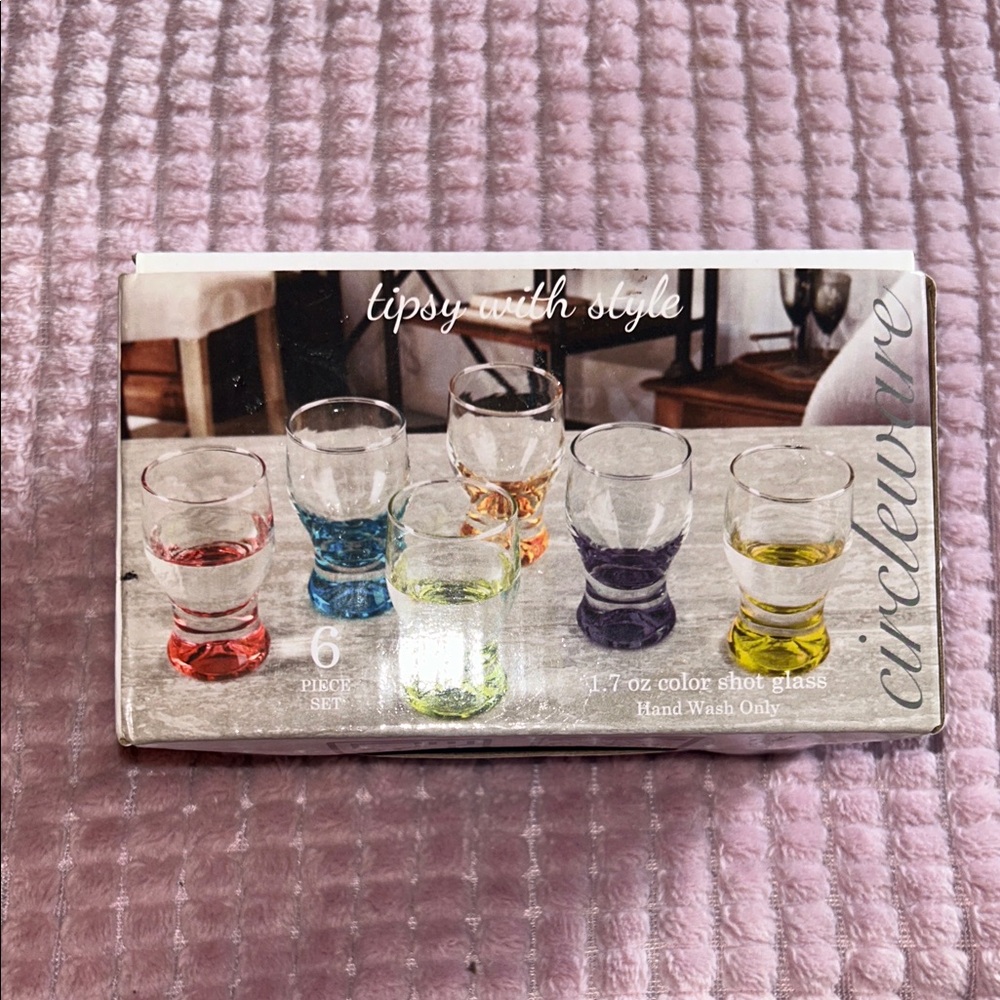 Circleware Colorful Shot Glass Set
